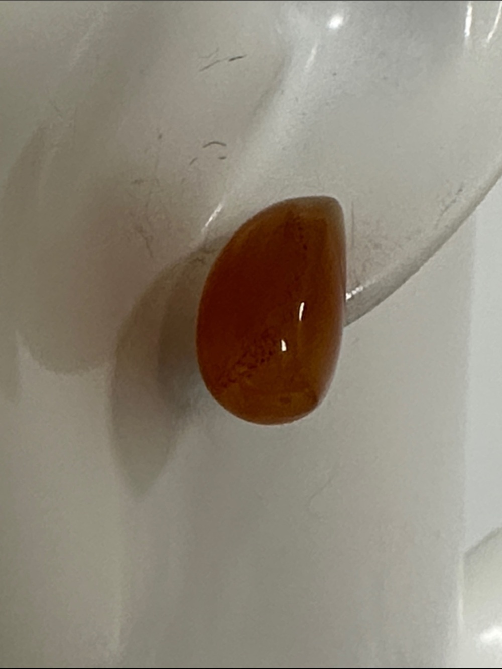 14k real solid Gold Carnelian Teardrop Stud Earrings​